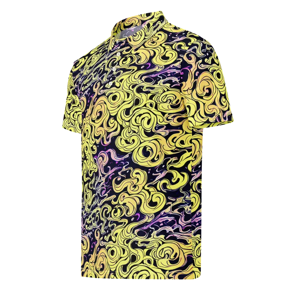 Lucid Swirl on Men's Slim Fit Polo Shirt — Left Front