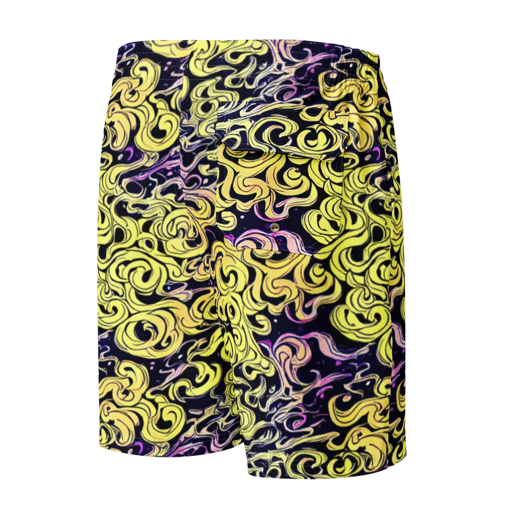 Lucid Swirl on Men's Board Shorts — Back