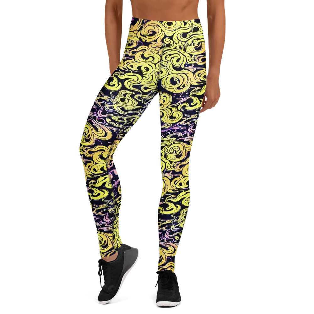 Lucid Swirl on Yoga Leggings — Front