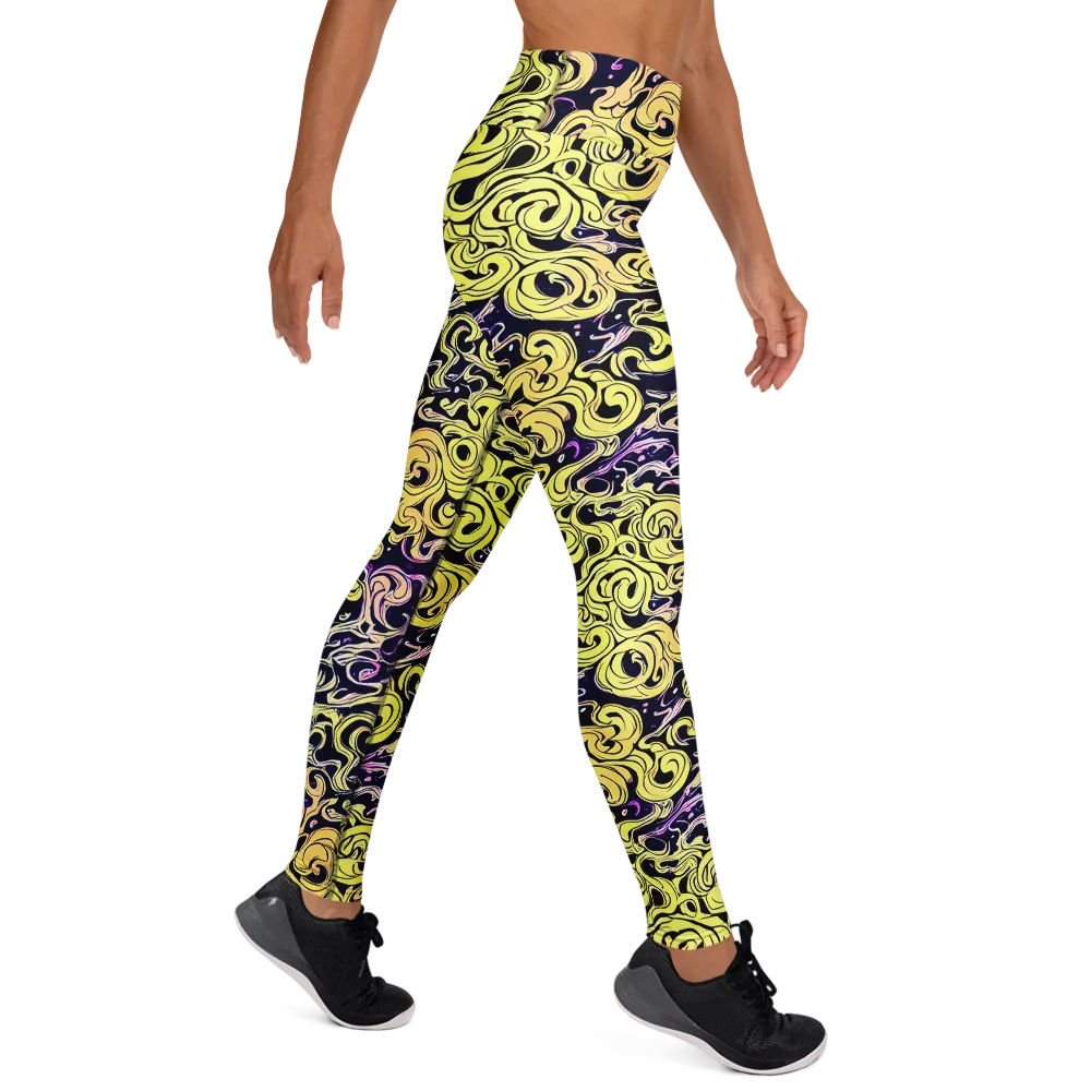 Lucid Swirl on Yoga Leggings — Right