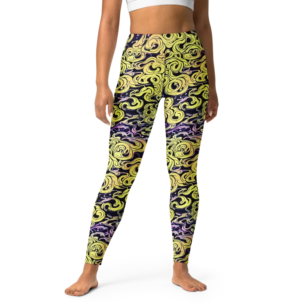 Lucid Swirl on Yoga Leggings — Front
