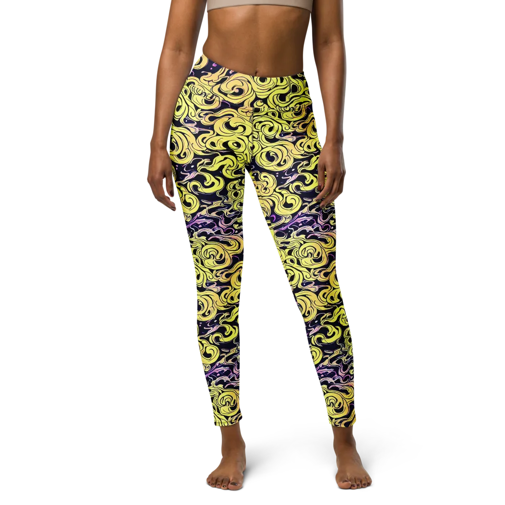 Lucid Swirl on Yoga Leggings — Front