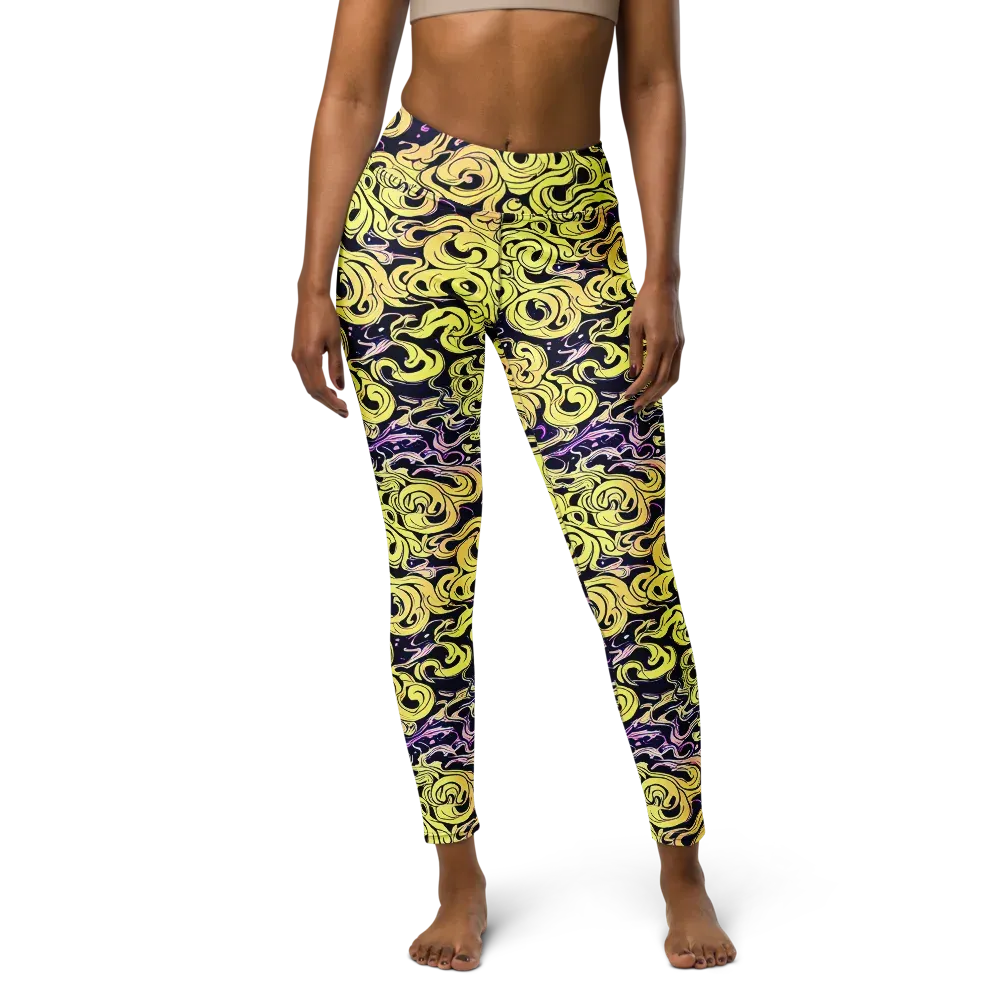Lucid Swirl on Yoga Leggings — Front