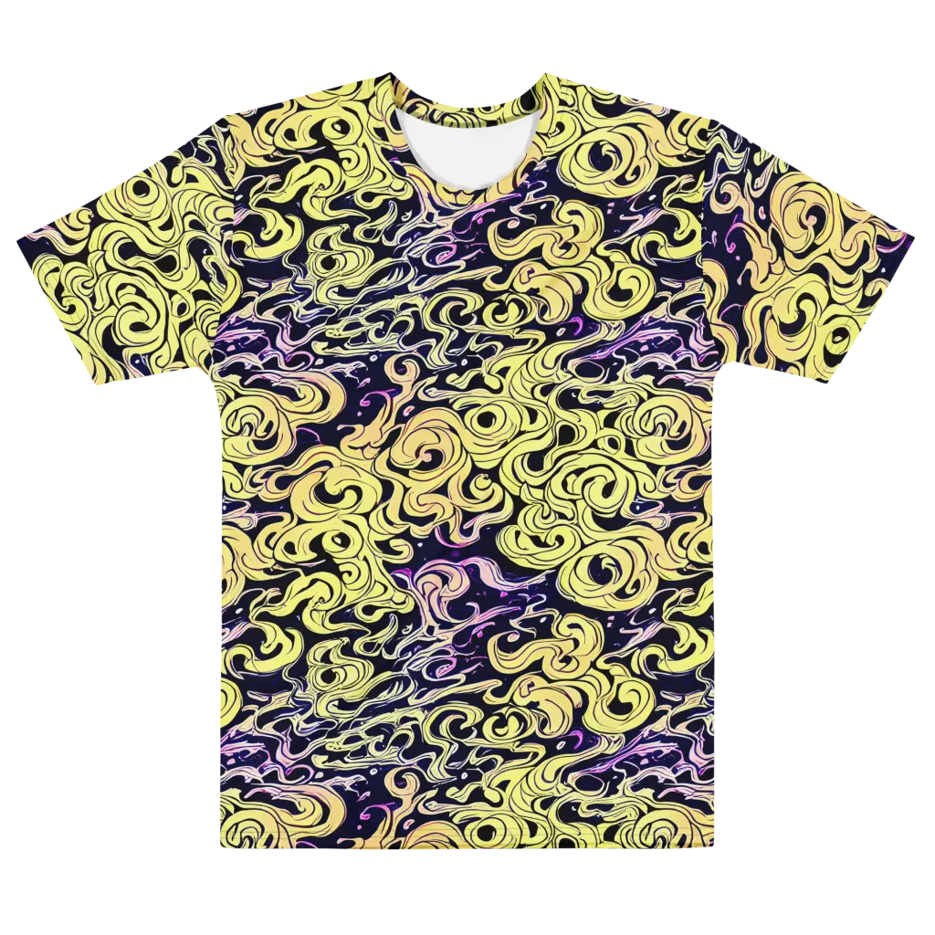 Lucid Swirl on Men's Cotton Crew Neck T-Shirt — Front