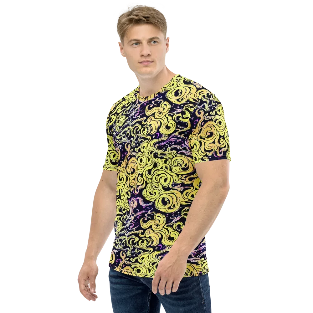 Lucid Swirl on Men's Crew Neck T-Shirt — Left