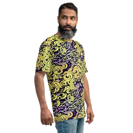 Lucid Swirl on a Men's Crew Neck T-Shirt