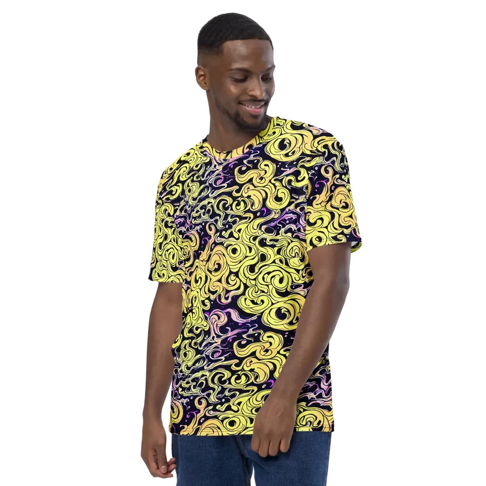 Lucid Swirl on Men's Crew Neck T-Shirt — Left