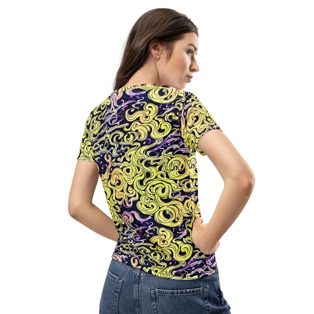 Lucid Swirl on Women's Crew Neck T-Shirt — Back