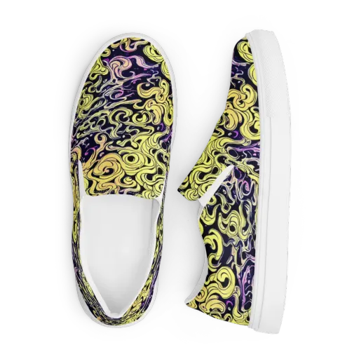 Lucid Swirl on a Men's Slip-On Canvas Shoes
