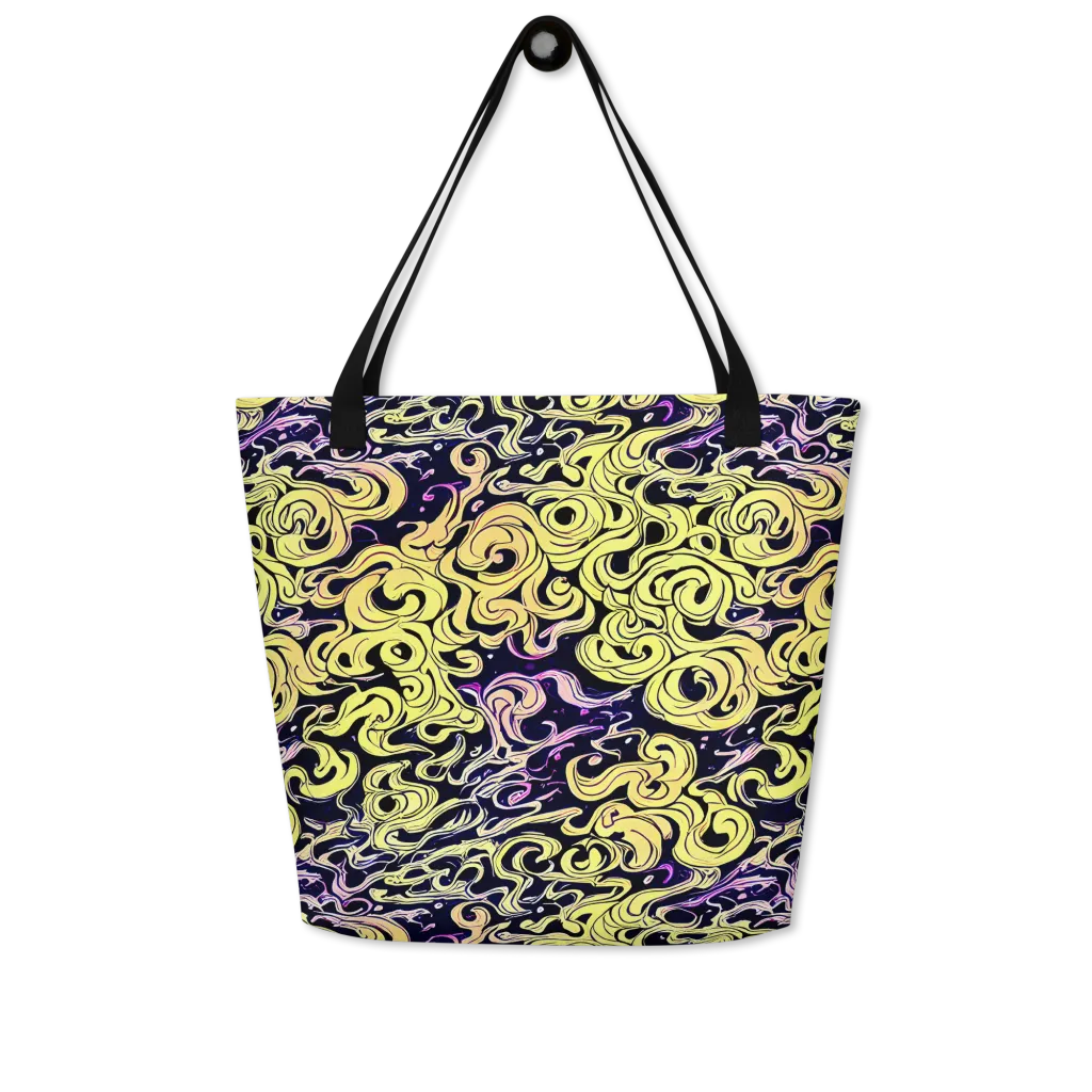Lucid Swirl on Large Tote Bag W/ Pocket — Front