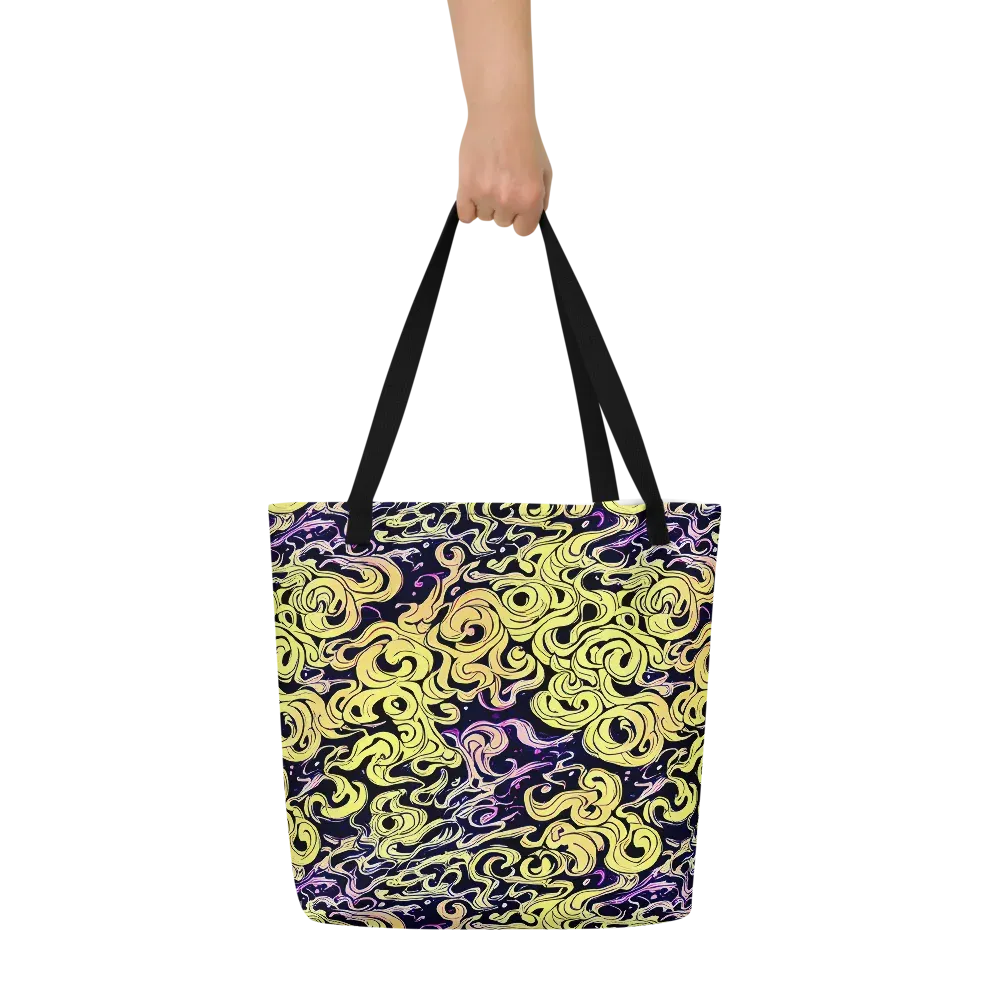 Lucid Swirl on Large Tote Bag W/ Pocket — Front