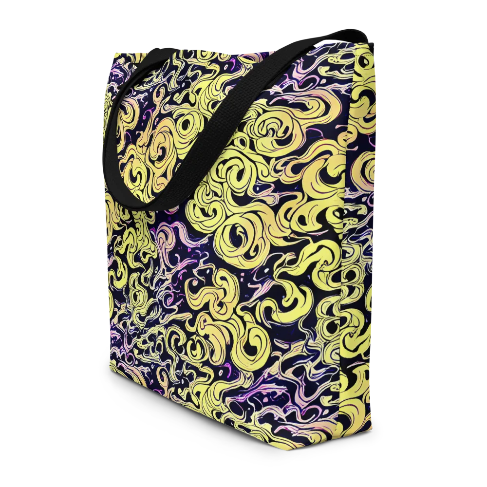 Lucid Swirl on Large Tote Bag W/ Pocket — Front
