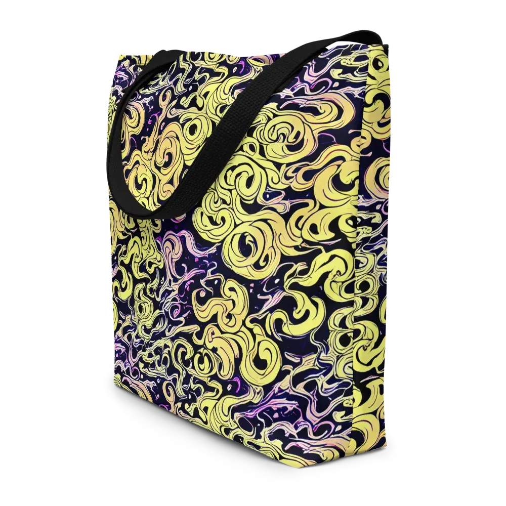 Lucid Swirl on Large Tote Bag W/ Pocket — Front