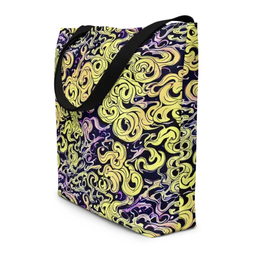 Lucid Swirl on a Large Tote Bag W/ Pocket