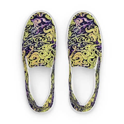Lucid Swirl on a Women's Slip-On Canvas Shoes