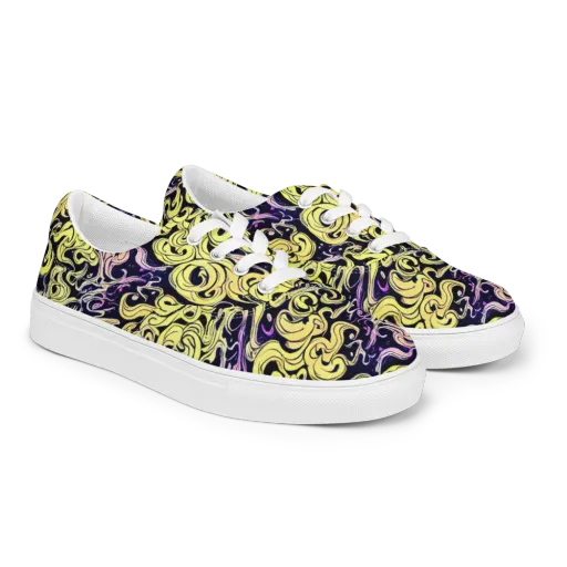 Lucid Swirl on a Men's Lace-Up Canvas Shoes