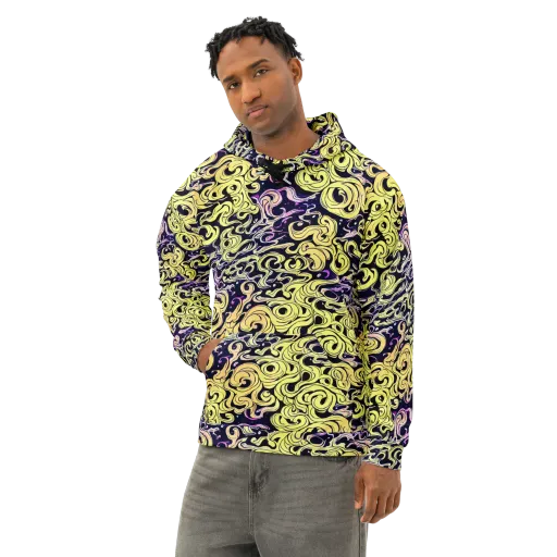Lucid Swirl on a Cotton Hoodie