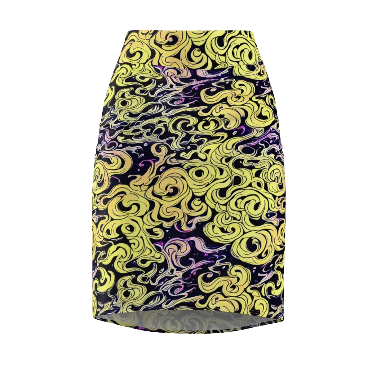 Lucid Swirl on Pencil Skirt — Front