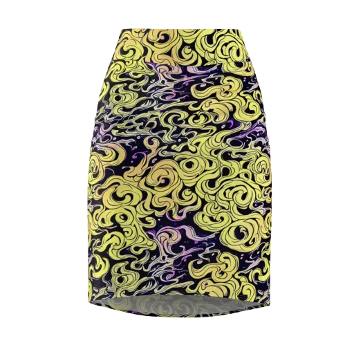 Lucid Swirl on a Pencil Skirt