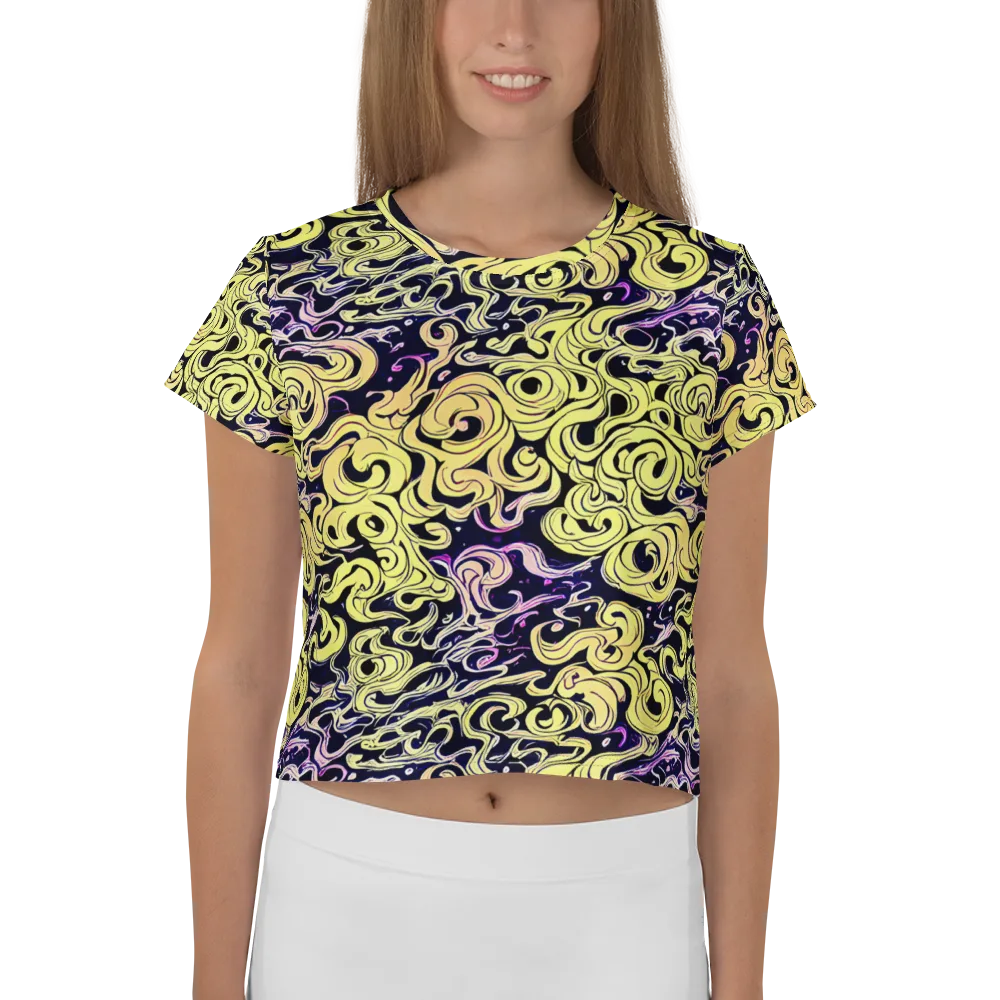 Lucid Swirl on Crop Tee — Front