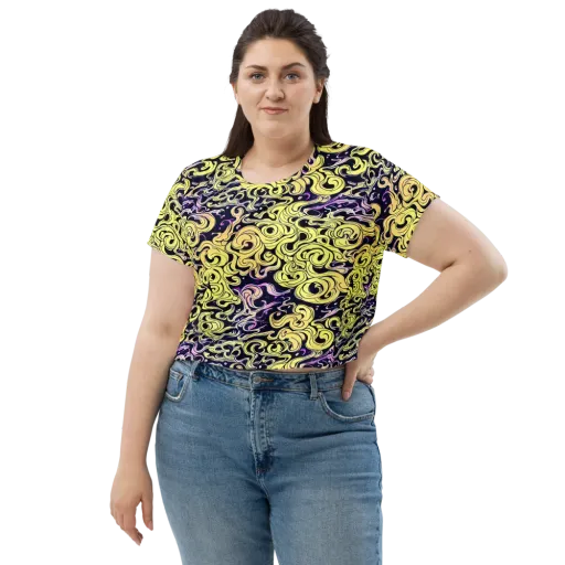Lucid Swirl on a Crop Tee