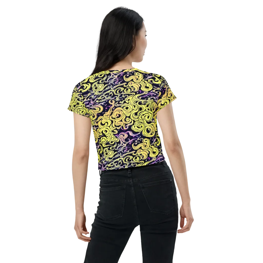 Lucid Swirl on Crop Tee — Back