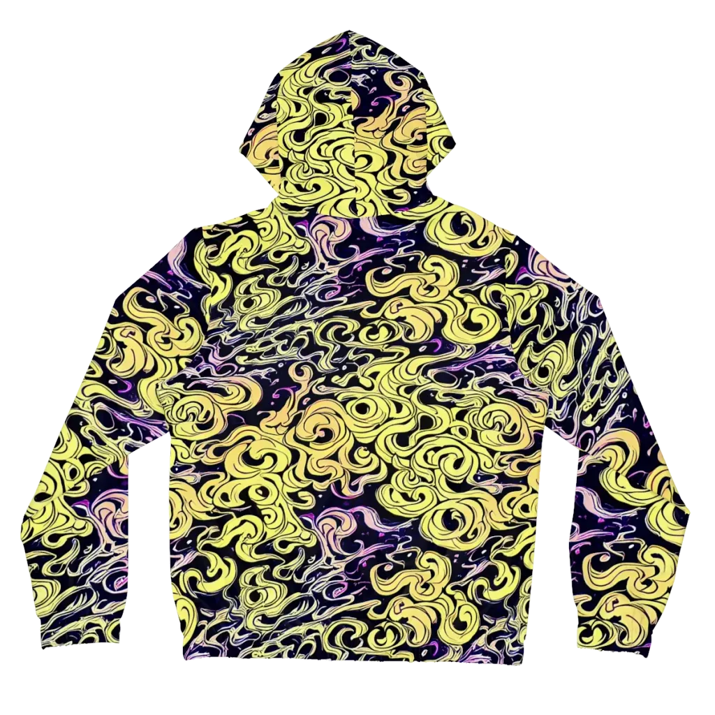Lucid Swirl on Women's Full-Zip Hoodie — Back