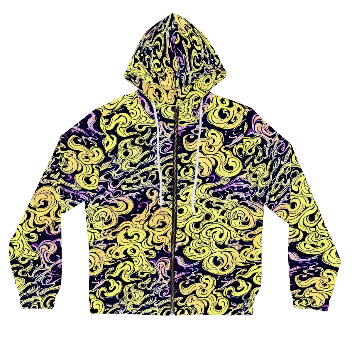 Lucid Swirl on Women's Full-Zip Hoodie — Front
