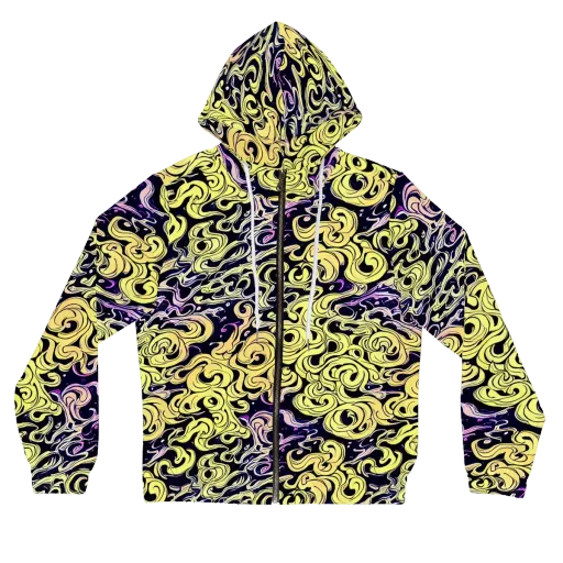 Lucid Swirl on a Women's Full-Zip Hoodie