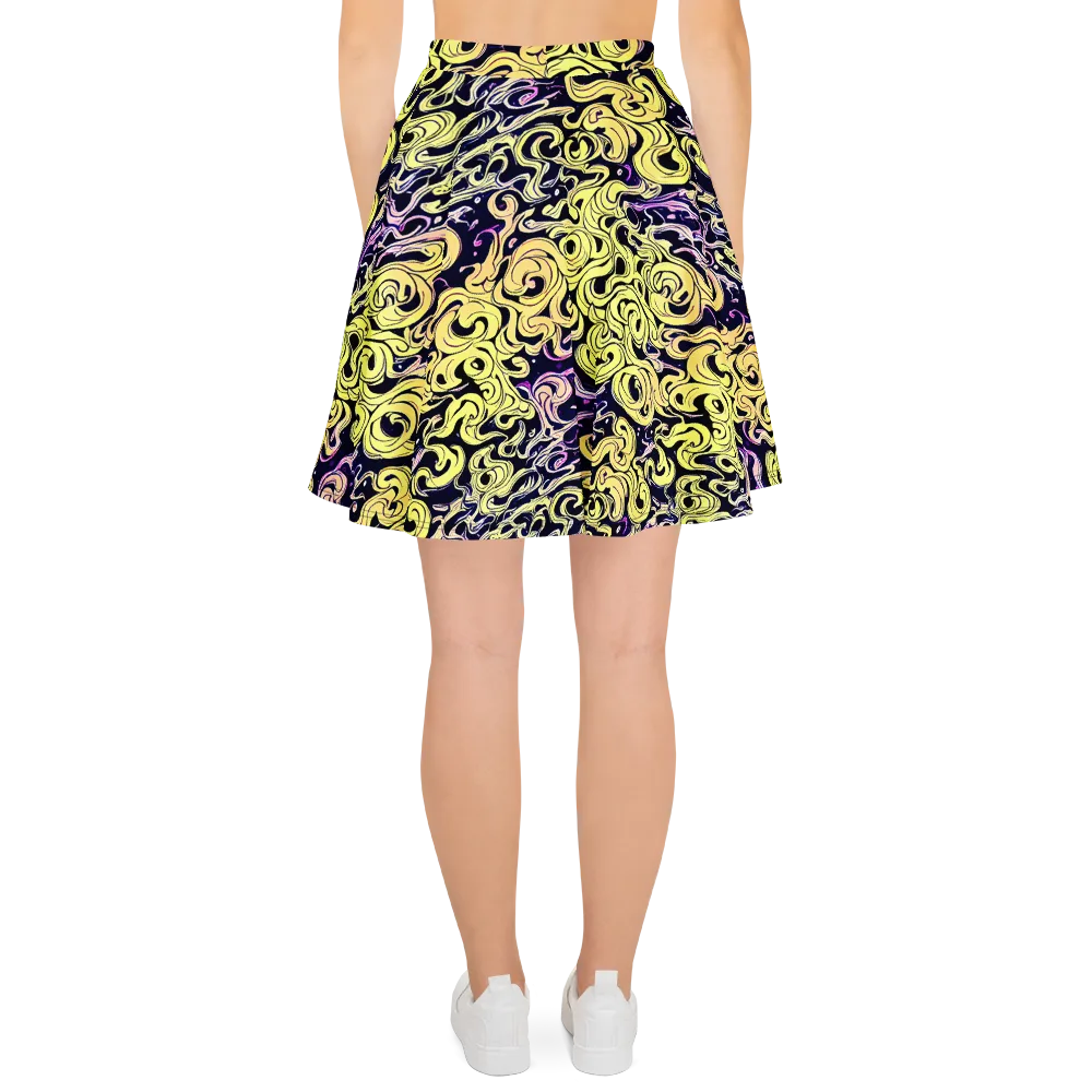 Lucid Swirl on Skater Skirt — Back