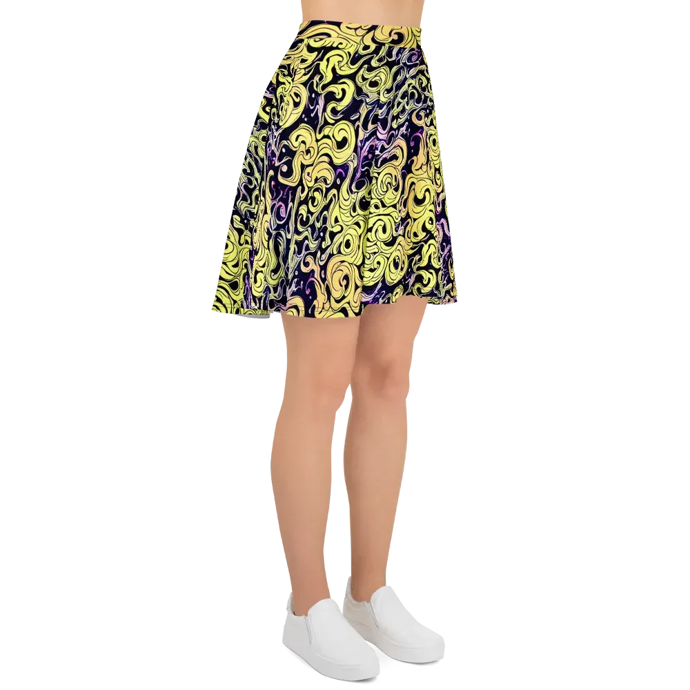 Lucid Swirl on Skater Skirt — Right