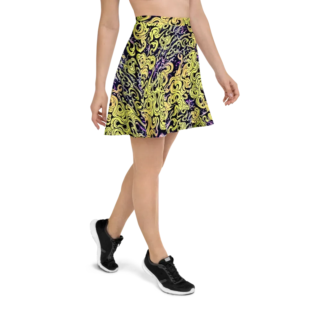 Lucid Swirl on Skater Skirt — Right