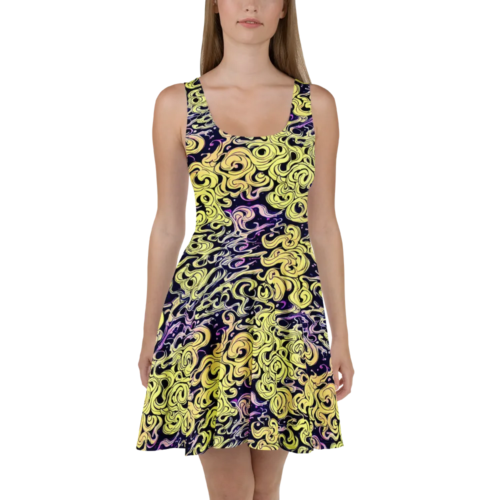 Lucid Swirl on Skater Dress — Front