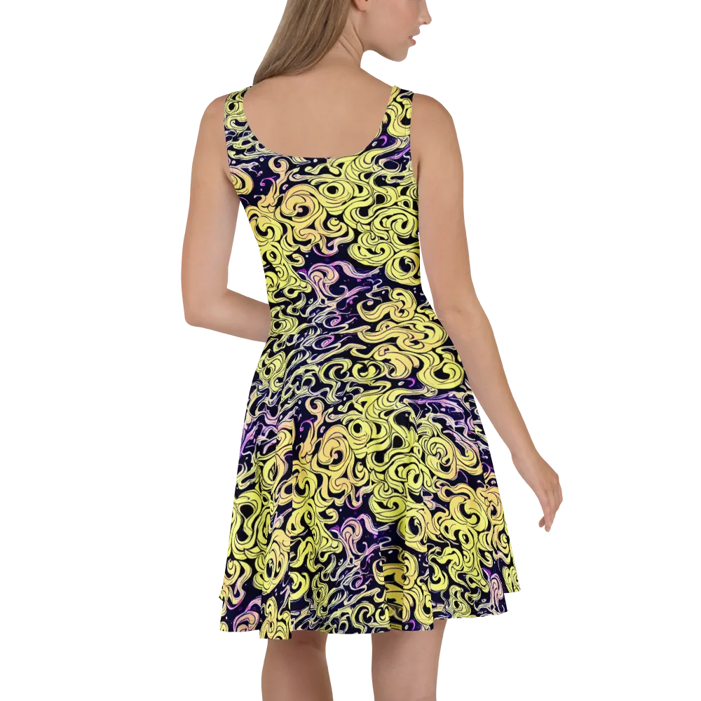 Lucid Swirl on Skater Dress — Back