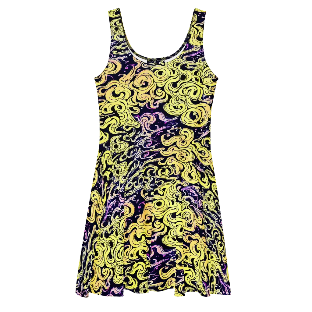 Lucid Swirl on Skater Dress — Front