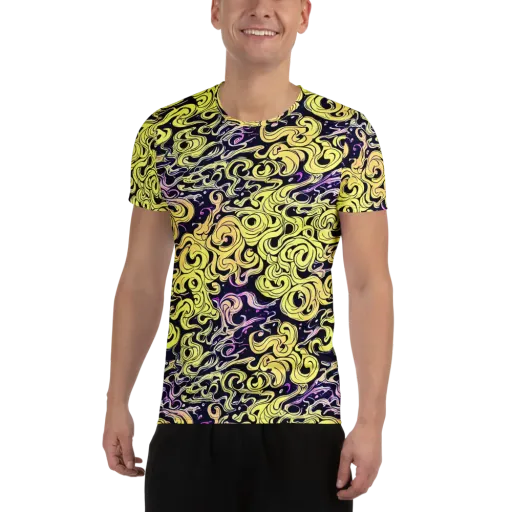 Lucid Swirl on a Men's Athletic T-Shirt