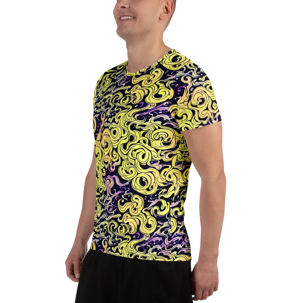 Lucid Swirl on Men's Athletic T-Shirt — Left