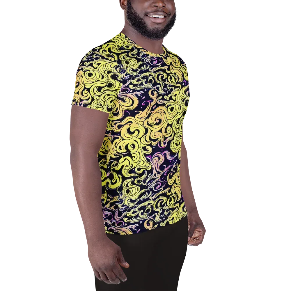 Lucid Swirl on Men's Athletic T-Shirt — Right
