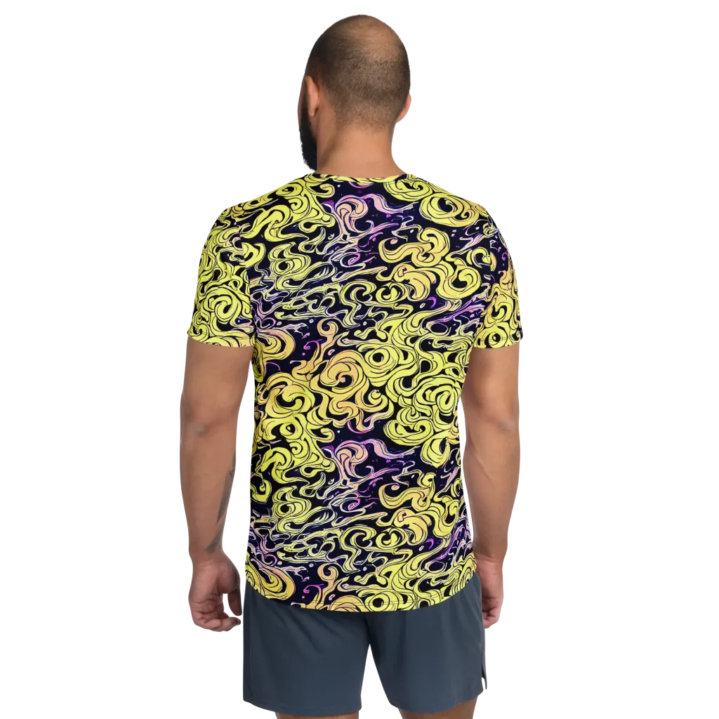 Lucid Swirl on Men's Athletic T-Shirt — Back