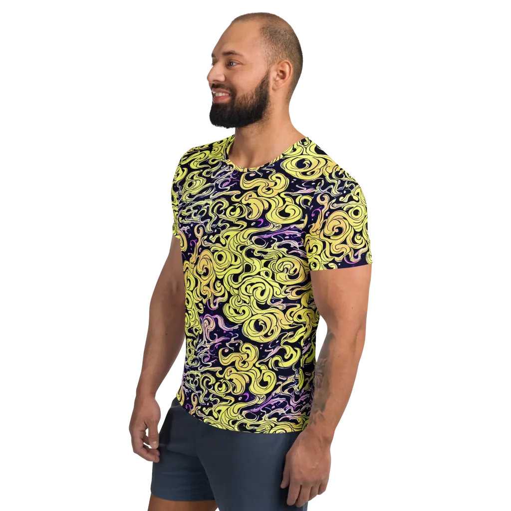 Lucid Swirl on Men's Athletic T-Shirt — Left