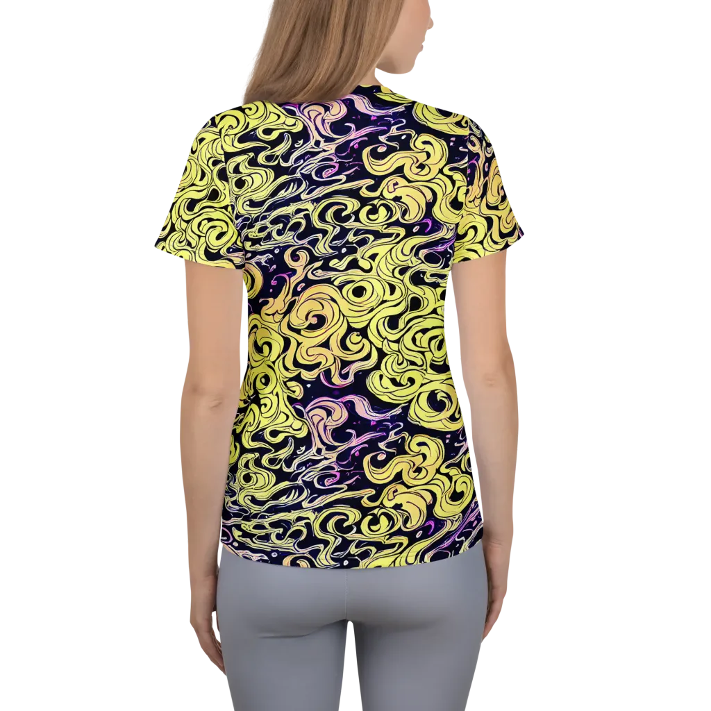Lucid Swirl on Women's Athletic T-Shirt — Back