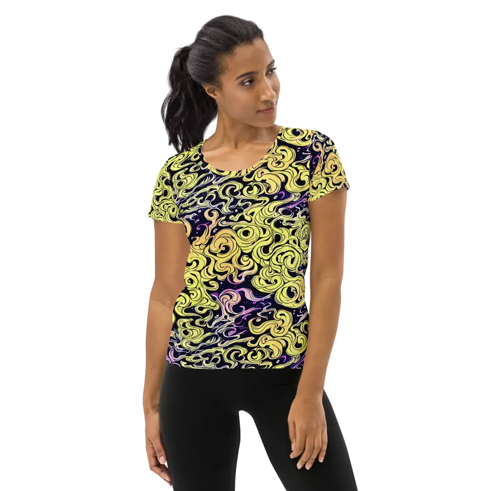 Lucid Swirl on Women's Athletic T-Shirt — Front