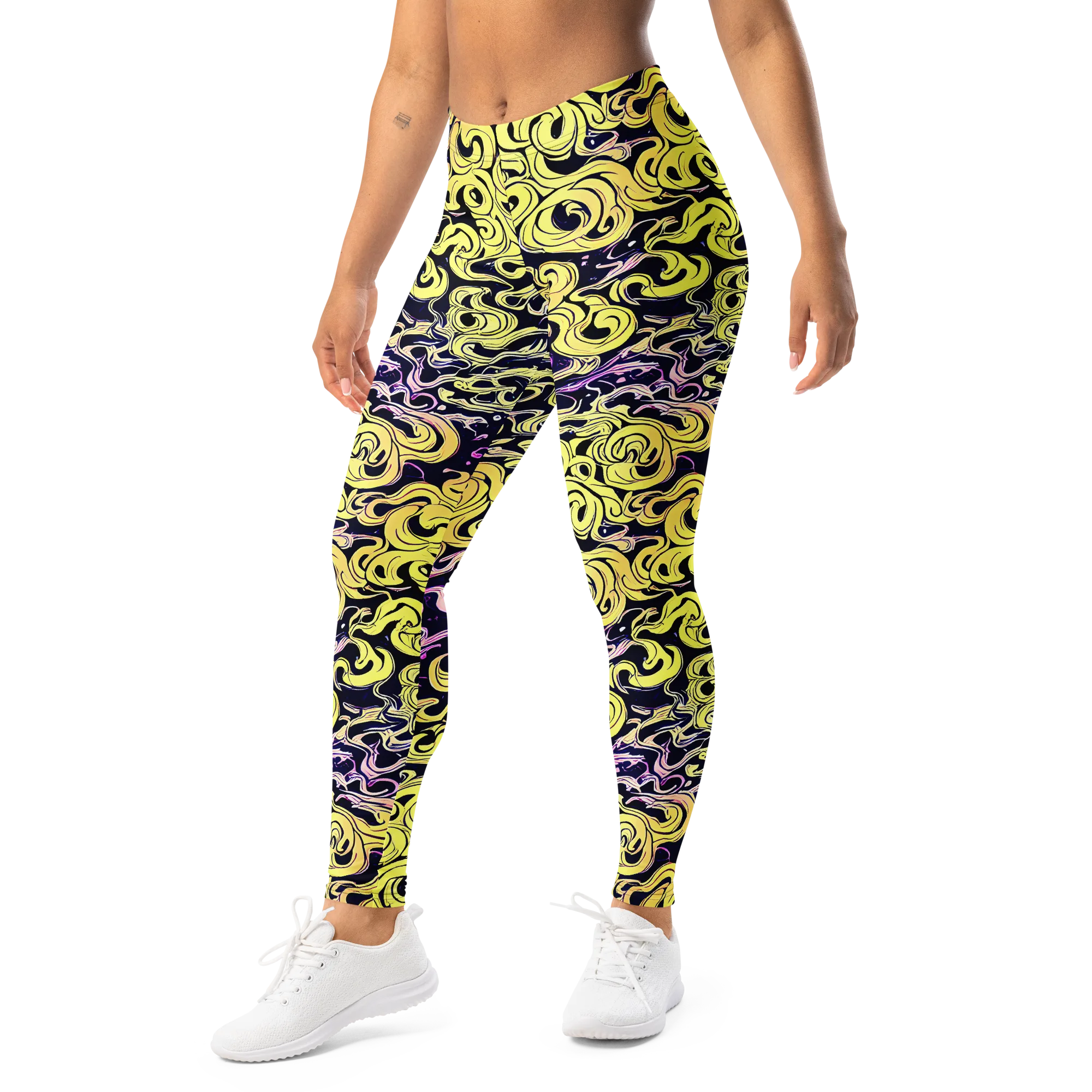 Lucid Swirl on Leggings — Left Front