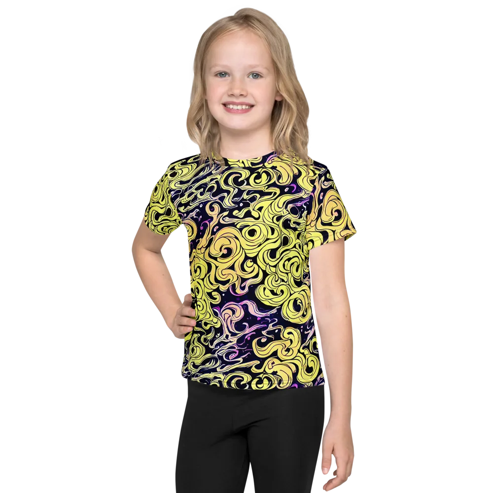 Lucid Swirl on Kids Crew Neck T-Shirt — Front