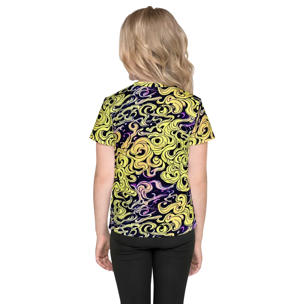 Lucid Swirl on Kids Crew Neck T-Shirt — Back