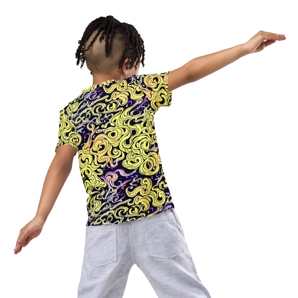Lucid Swirl on Kids Crew Neck T-Shirt — Back