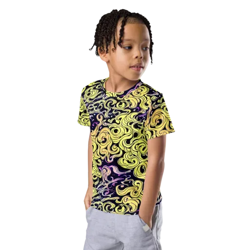 Lucid Swirl on a Kids Crew Neck T-Shirt