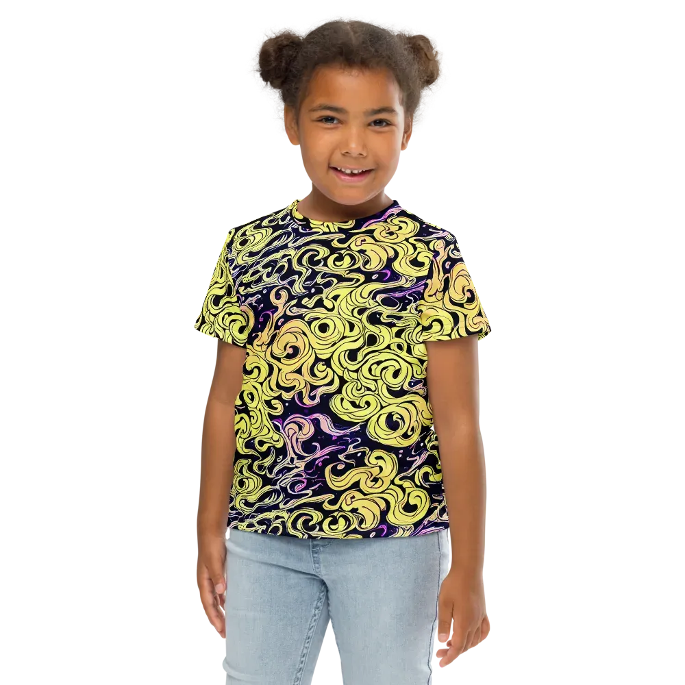 Lucid Swirl on Kids Crew Neck T-Shirt — Front