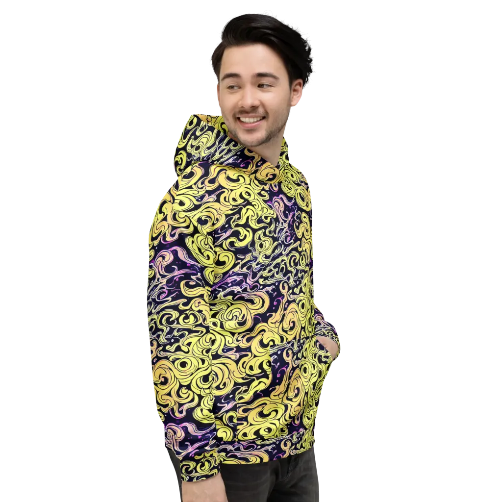Lucid Swirl on Hoodie — Right