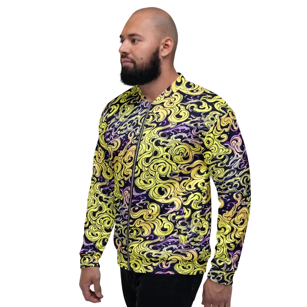 Lucid Swirl on Bomber Jacket — Left